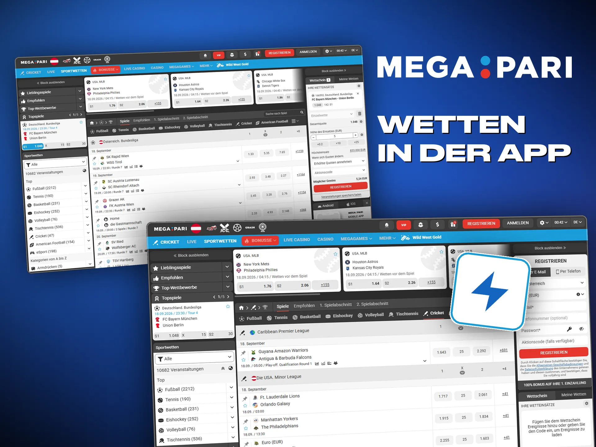 Wetten bei Megapari, von der Partie bis zum Einsatz