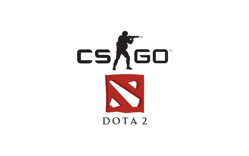 Logos von CS2 und Dota 2