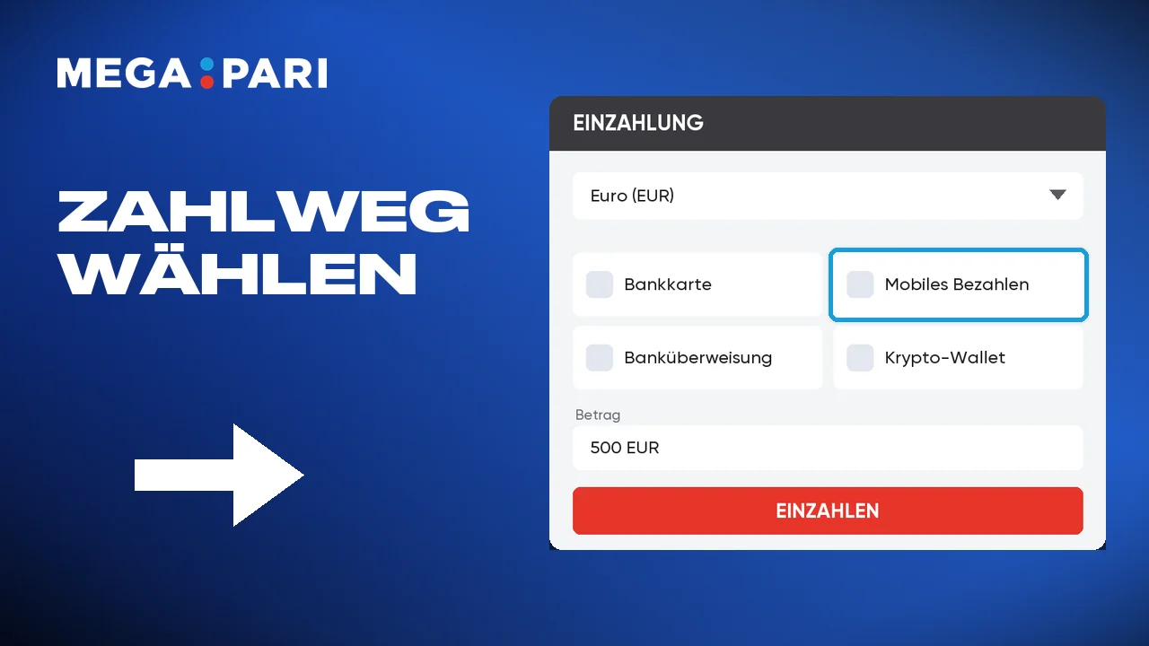Bei Megapari mit Krypto oder E-Wallet aufladen