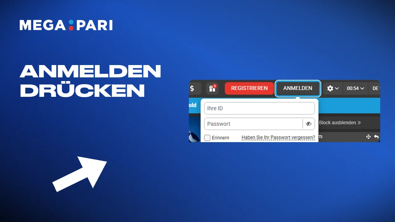 Ein Tippen auf Anmelden öffnet den Login-Bildschirm