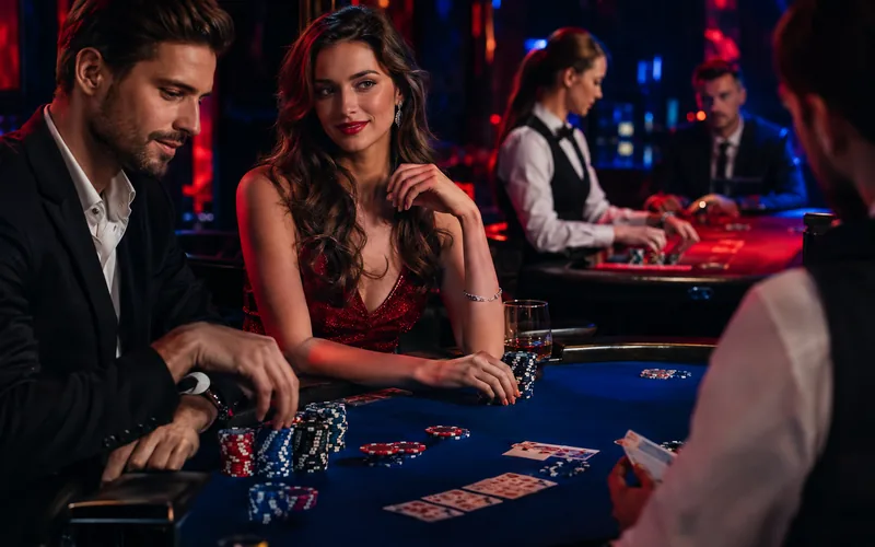 Tischspiele bei Megapari, darunter Blackjack und Poker